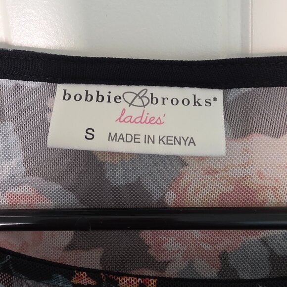 Sheer Bobbie Brooks multicolor top with cami under - Picture 3 of 4